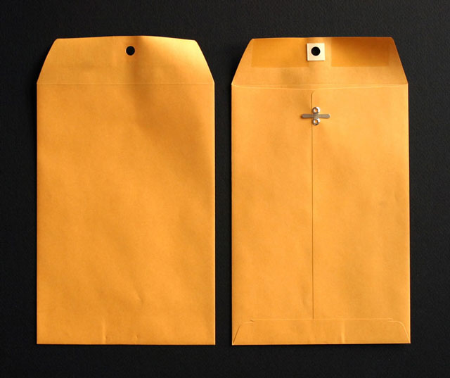 metal clasp envelope